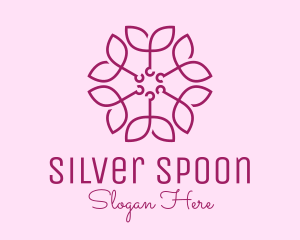 Ornamental Elegant Flower logo design