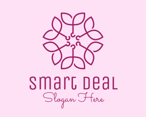 Ornamental Elegant Flower logo design