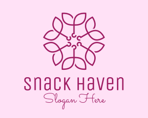 Ornamental Elegant Flower logo design