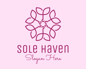 Ornamental Elegant Flower logo design