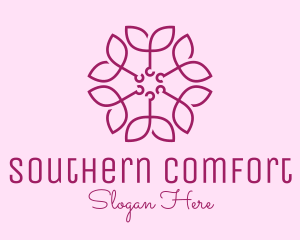 Ornamental Elegant Flower logo design