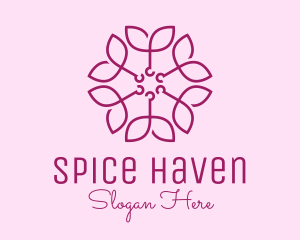 Ornamental Elegant Flower logo design