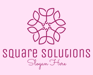 Ornamental Elegant Flower logo design