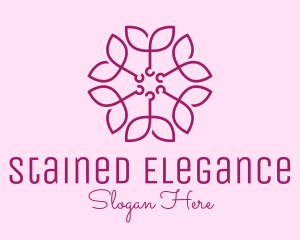 Ornamental Elegant Flower logo design