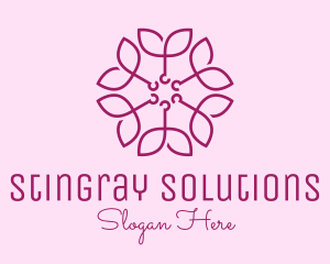 Ornamental Elegant Flower logo design