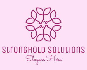 Ornamental Elegant Flower logo design