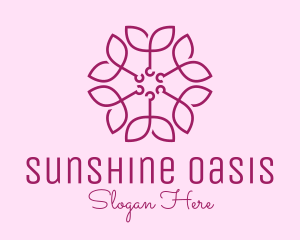 Ornamental Elegant Flower logo design