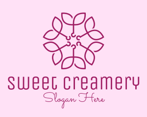 Ornamental Elegant Flower logo design