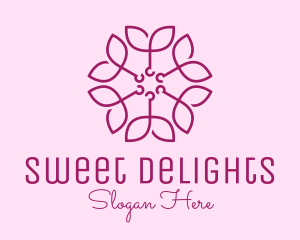 Ornamental Elegant Flower logo design