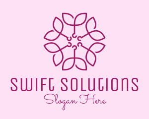 Ornamental Elegant Flower logo design