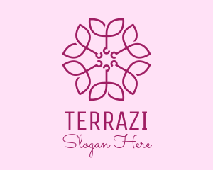 Ornamental Elegant Flower logo design