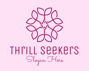 Ornamental Elegant Flower logo design