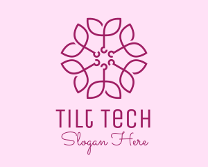 Ornamental Elegant Flower logo design