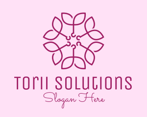 Ornamental Elegant Flower logo design