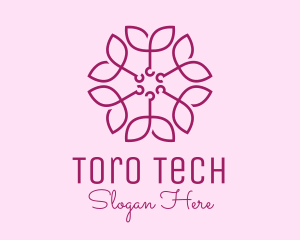 Ornamental Elegant Flower logo design