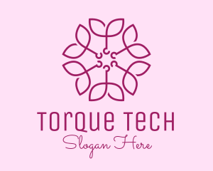 Ornamental Elegant Flower logo design