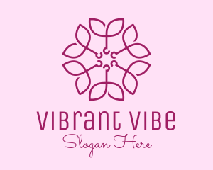 Ornamental Elegant Flower logo design