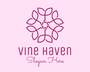 Ornamental Elegant Flower logo design