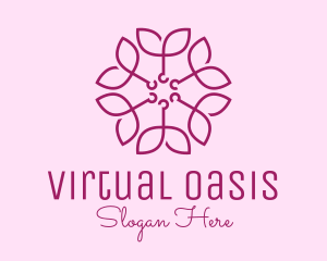 Ornamental Elegant Flower logo design