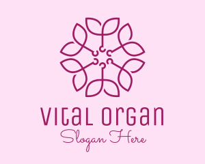 Ornamental Elegant Flower logo design