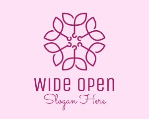 Ornamental Elegant Flower logo design