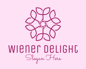 Ornamental Elegant Flower logo design