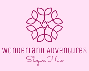 Ornamental Elegant Flower logo design