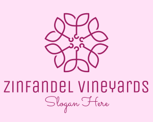 Ornamental Elegant Flower logo design