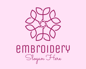 Ornamental Elegant Flower logo design