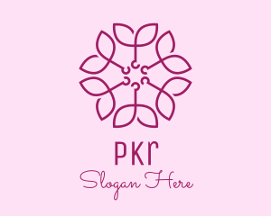 Ornamental Elegant Flower logo design