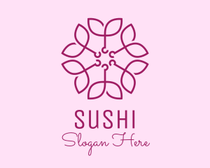 Ornamental Elegant Flower logo design