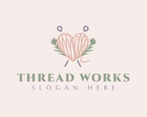 Thread Heart Yarn logo design