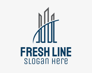 Line Art Building logo design