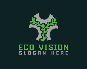 Eco Gear Leaf logo design