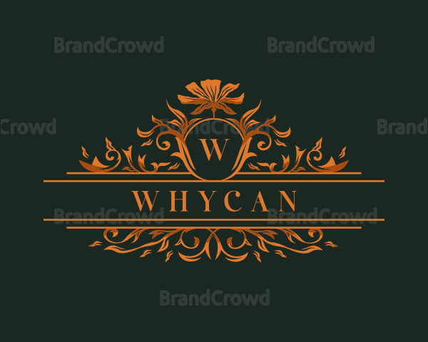 Floral Wreath Botanical Logo