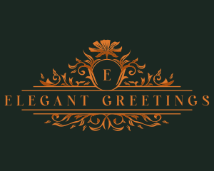 Floral Wreath Botanical logo design