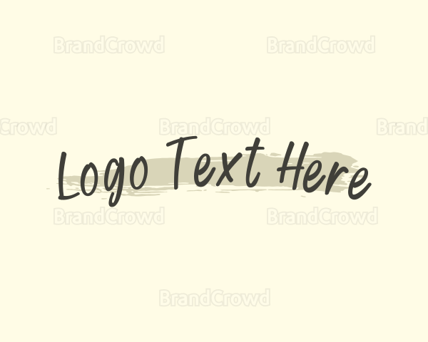 Handwritten Art Brush Logo
