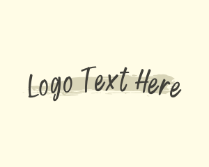 Customize - Handwritten Art Brush logo design