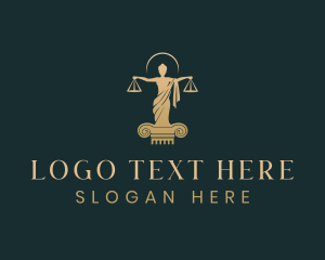 Constitution - Justice Law Legal logo design