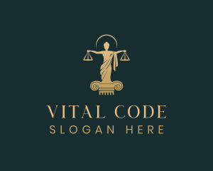 Constitution - Justice Law Legal logo design