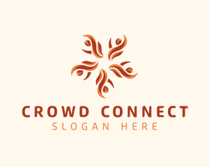 Crowd - Abstract People Community logo design
