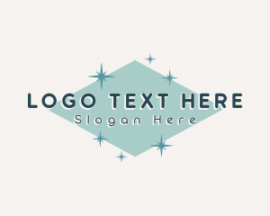 Retro Cosmic Sparkle logo design