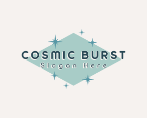 Retro Cosmic Sparkle logo design