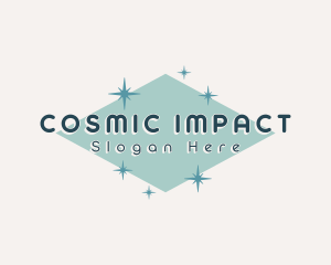 Retro Cosmic Sparkle logo design