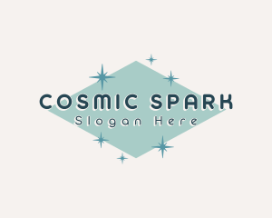 Retro Cosmic Sparkle logo design