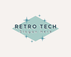 Retro Cosmic Sparkle logo design