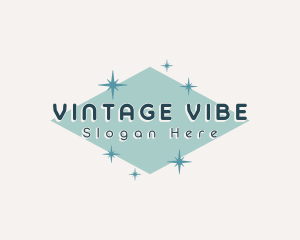 Retro Cosmic Sparkle logo design