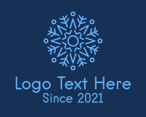 North Pole - Star Christmas Snowflake logo design