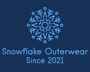 Star Christmas Snowflake logo design