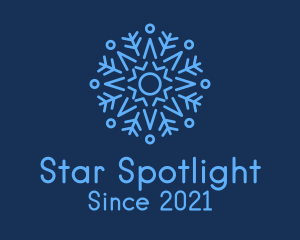 Star Christmas Snowflake logo design